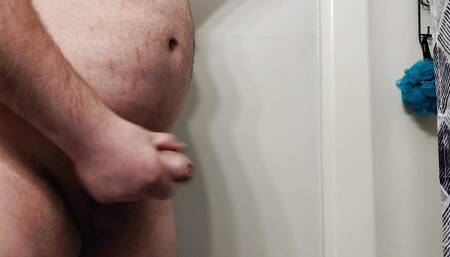 Pissing jacking off cumming