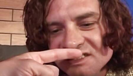 Blonde Annette Schwarz is slightly nervous in anticipation of her first anal scene