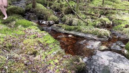 A quick barefoot walk in the forest