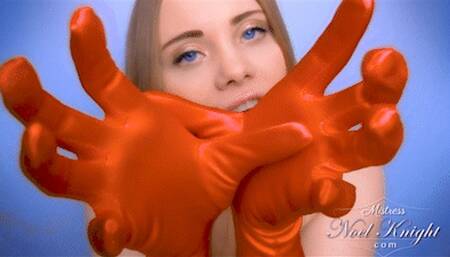 Shiny Satin Glove Fetish