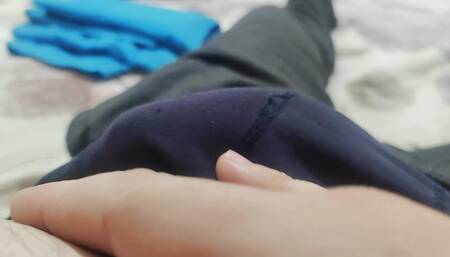 Solo male playing with his dick