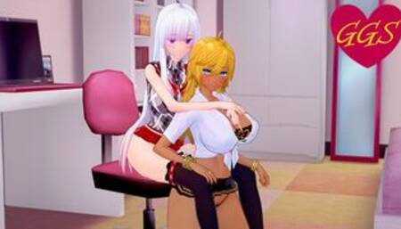 Galko chan gets fucked by a futa girl