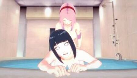 【SAKURA HARUNO】【FUTANARI 3D】【HINATA HYUGA】【BORUTO】