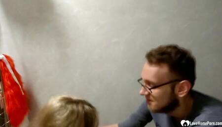 Cutie deepthroats my boner like its nothing