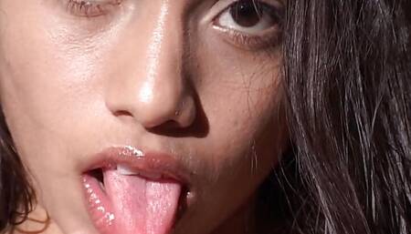 Hot latina teen Lupe masturbates