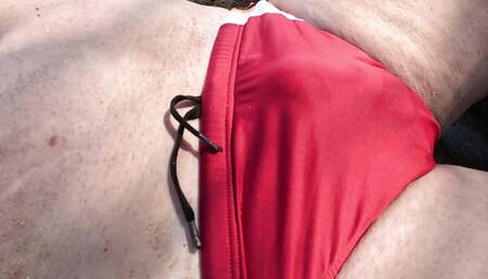 Beach swimsuit pissing wetgames