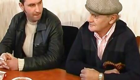 Busty Mature Slut Hard Gangbanged by Papy and His Friends