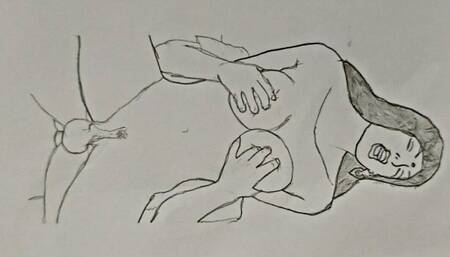 Sketch Drawing sadar ji ne meri ma ko choda mere samne