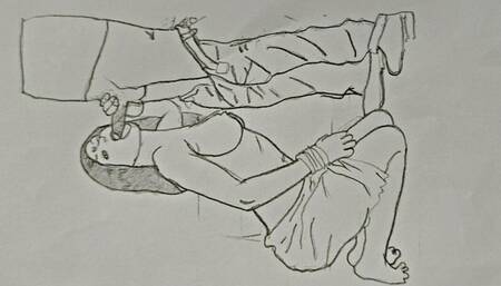 Sketch Drawing Shadi Ke Din Saas Maa Ki Chudayi