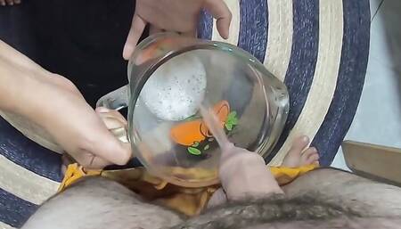 One liter of pee-lemonade, we drink our piss from a jug