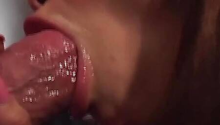 Brunette Stripper Deepthroats His Cock with Passion Until He Is Ready to Dick Her Down