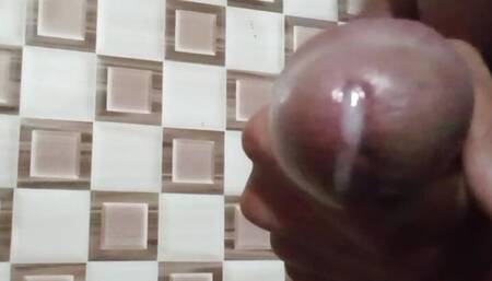 You see my cut dick with Handjob with bathroom long dick