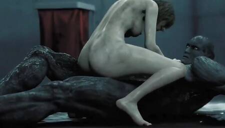 Resident Evil Ashley Rough Sex with Mr.X, Claire Fucked By Pyramid Head and Ada Riding Monster Cock