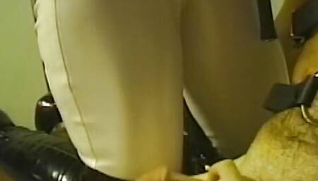Femdomination with blonde slut