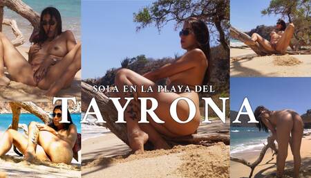 Girl cums on a nudist beach