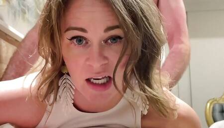 Hot Sub Girlfriend Deepthroated and Gagged in Bedroom