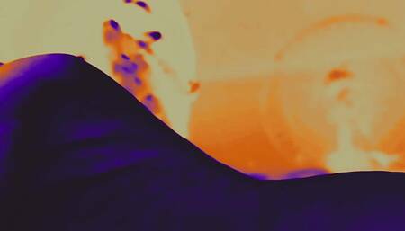 Gentle psychedelic foot massage and sensual moans