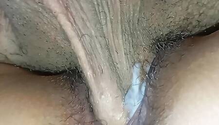 Riding my cock  upclose action