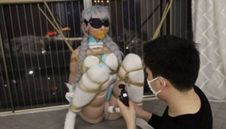 xy52-Cute cos girl orgasmed with rope-bound vibrator