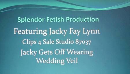 Jacky Fay Lynn Wearing Wedding Veil Gets Off 4K