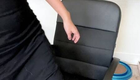 Horny Asian Secretary Gets Horny With Rubber Gloves