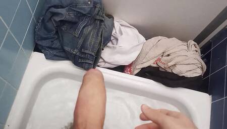 Playing with your penis in the shower