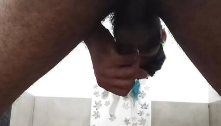 Awesome Masturbating in the washroom
