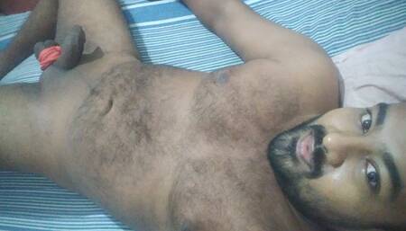 Watch how ro indian phimosis cock boy release cumm on belly
