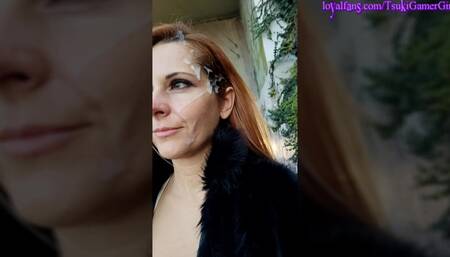 First Cumwalk video of the year that I did with my phone.\nIn my new, black fur jacket! ????