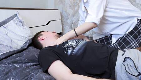 I brought creampie and fed my husband cuckold and he accepted his new role! - Tantaly