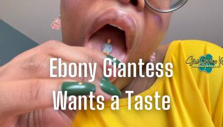 Ebony Giantess Wants a Taste HD MP4 1080p Royal Ro - vore, tiny man figures, belly button fetish, ebony goddess, mouth fetish, ebony ass fetish, tit worship, thong