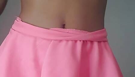 pretty horny girl in short skirt excited