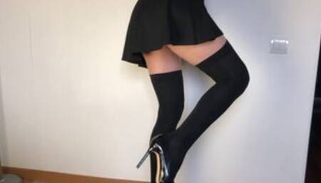 Amateur hard fucked hot girlfriend in stockings. Custom video