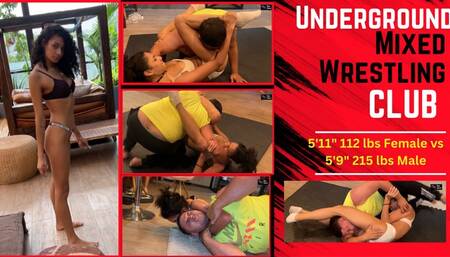 Tall Flexible Sarah vs Big Pablo in Competitive Underground Match