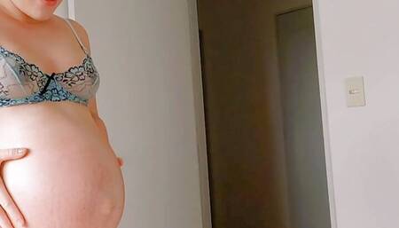 Multiple Pregnancy Week 31, Pussy Creampie, Girl Rides Me with a Giant Belly!!