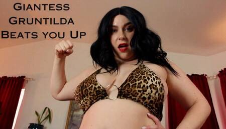 Giantess Gruntilda Beats you Up - featuring Jane Judge as Frost Giant Gruntilda, a POV mean giantess beatdown from BBW Femdom as the giant woman flexes, punches, kicks, lifts you one handed, and pummels you into submission in a one sided fight on Janes Du