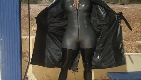 Tania latex in public part1