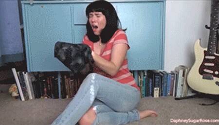 7 Day Nose Blowing & Sneezing On Black Handkerchief ,Day 5 -Mp4 1920x1080p