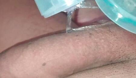 Married milf plays with a big cock, ass hole is licked and she rubs the dick head on her wet pussy without protection