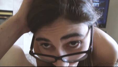 Nerdy Step Sister Sucks and Fucks Step Brother - Addy Shepherd