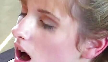 Instead of working the blonde housesitter invites her man over for some naughty anal fun