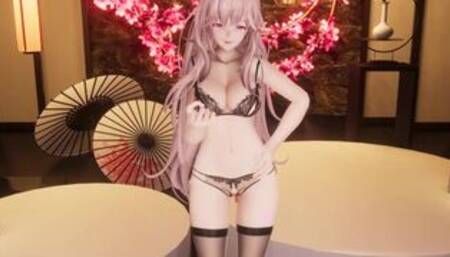 【R18-MMD】Girls Frontline Neural cloud Pascal 情趣内衣黑丝帕斯卡 (lips animation broken though)