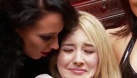 A Group Lesbian Sex Ensues as a Vampire Tries to Fuck a Cute Blonde Virgin