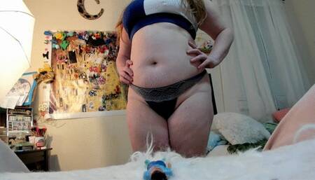 Miniscule man CRUSHED by giant ass