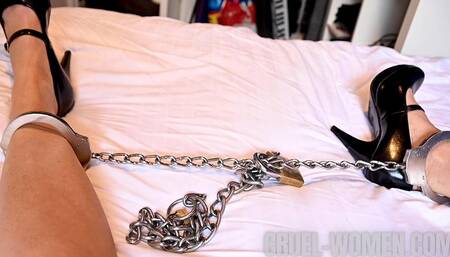 Cruel Cuckoldress - her handcuffed pleasure, his handcuffed tease 2 *WMV*