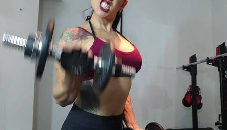 The Angel - Dumbbells Humiliation (Full clip on DreamscUmtrue C4S, MV, IWC)