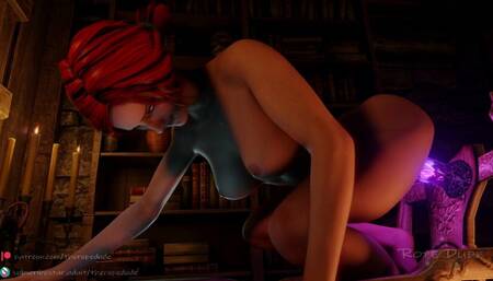 Triss's masturbation on a dildo