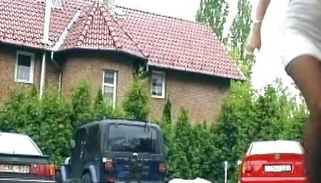 Sexy and wild German woman loves fucking in her black patyhose