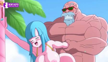 Master Roshi's big cock | Dragon ball parody | Anime Hentai 1080p