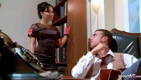 Parody Porn with Asian Secretary Asa Akira and Big Dick Boss at Fuck in Office